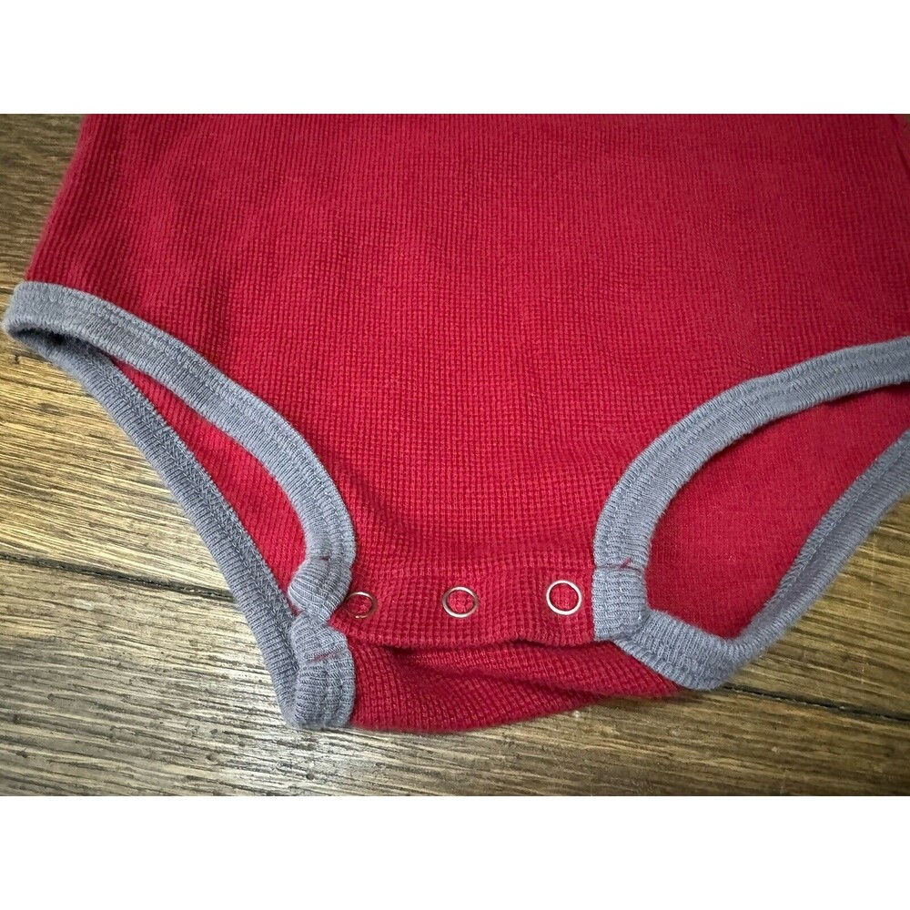 Vintage Sesame Street Jumper | Red Thermal Material | 90s Toddler Outfit - Picture 6 of 8